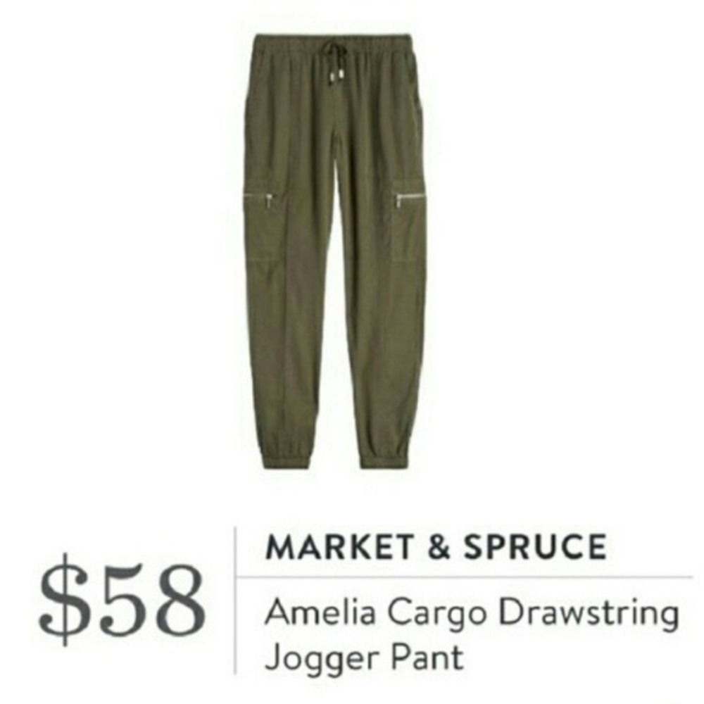 NWOT Amelia Cargo Drawstring Jogger Pant